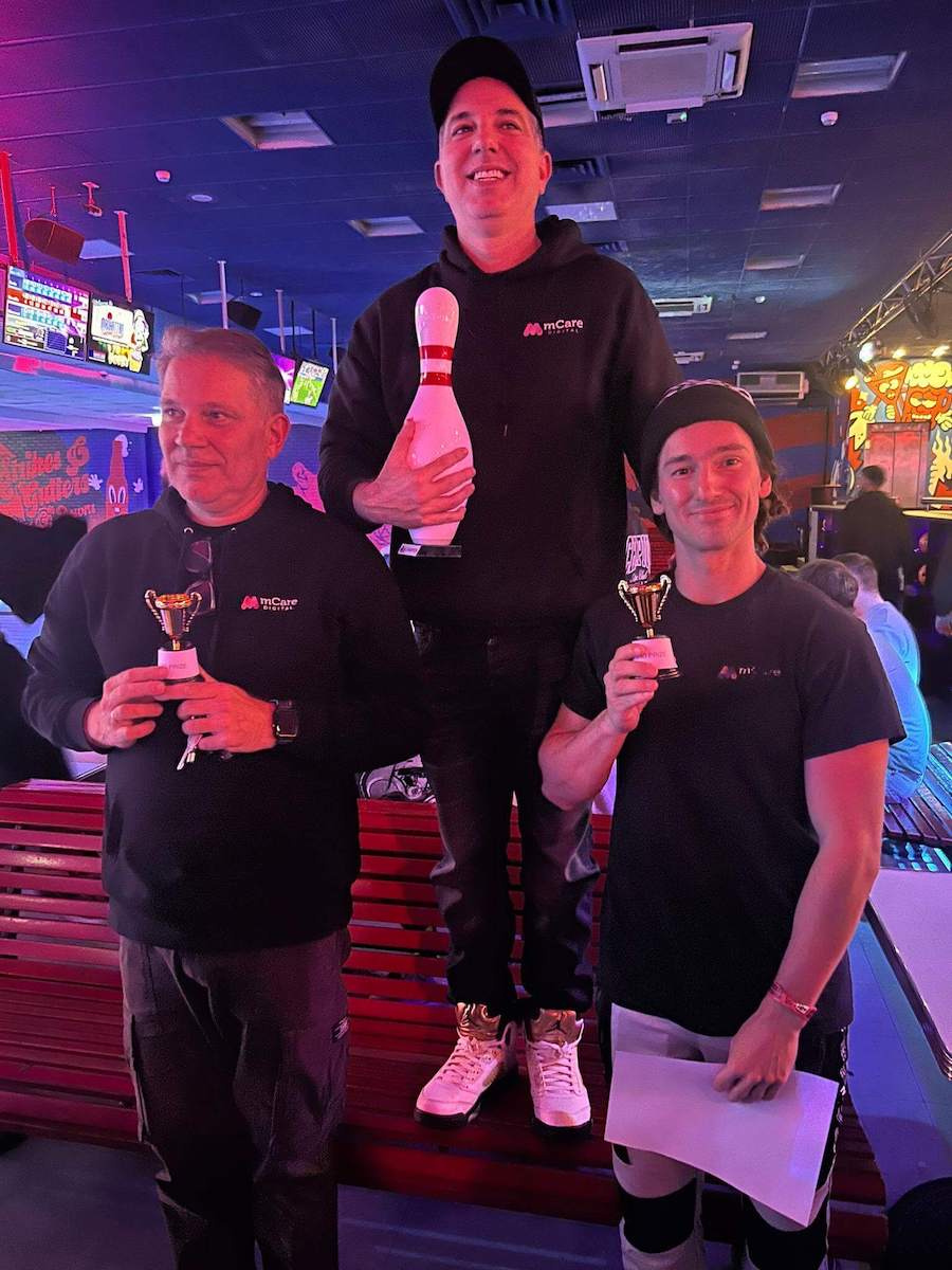Winners at the bowling alley